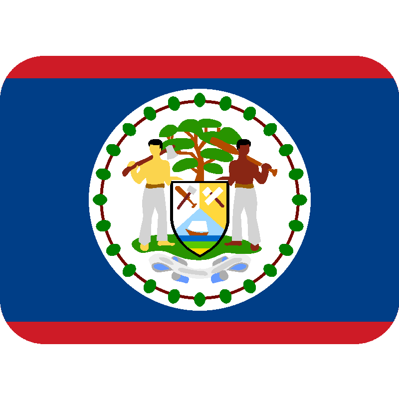 Sticker Flag: Belize