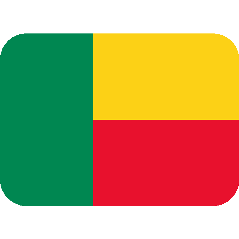 Sticker Flag: Benin