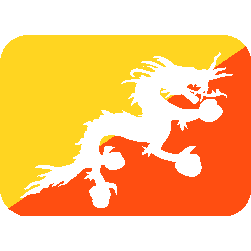 Sticker Flag: Bhutan