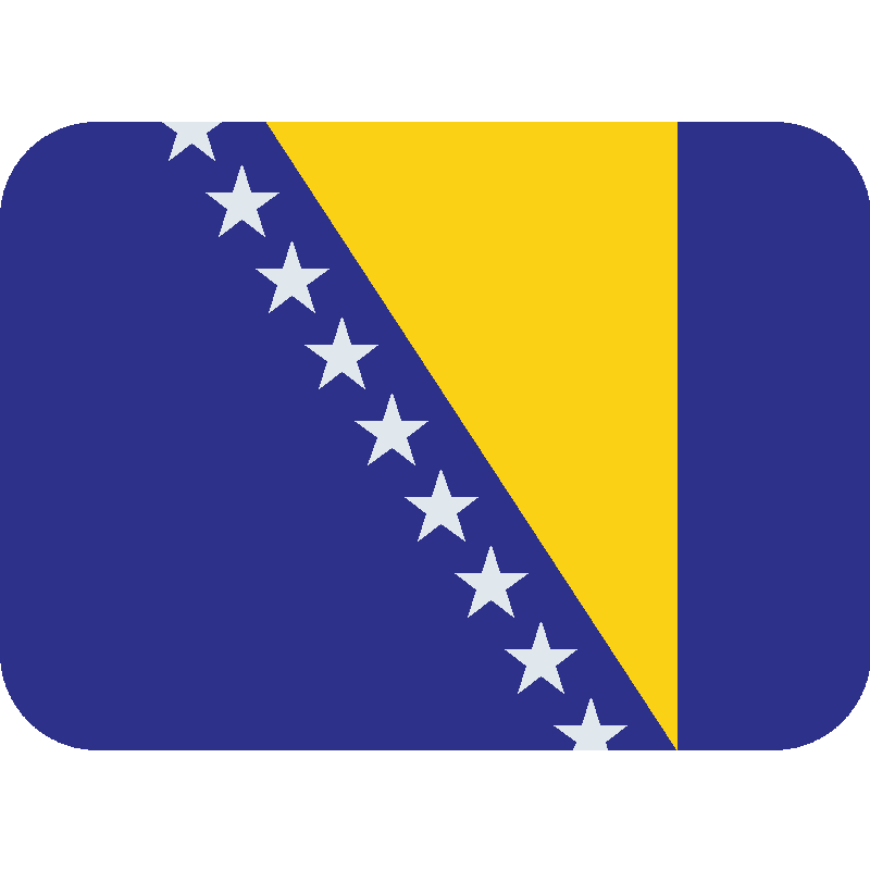 Sticker Flag: Bosnia & Herzegovina