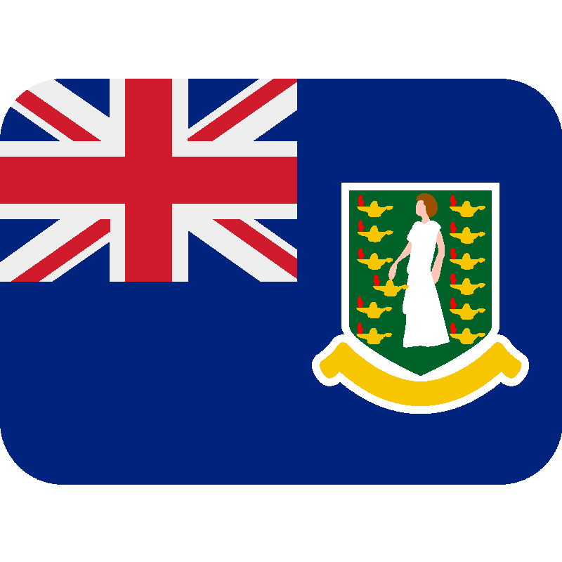 Sticker Flag: British Virgin Islands