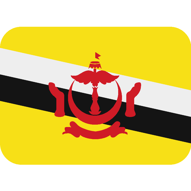 Sticker Flag: Brunei