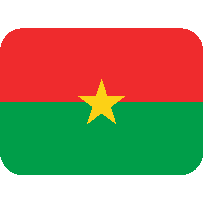Sticker Flag: Burkina Faso