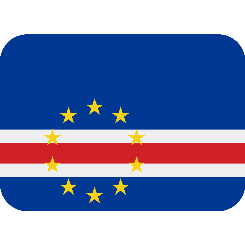 Sticker Flag: Cape Verde