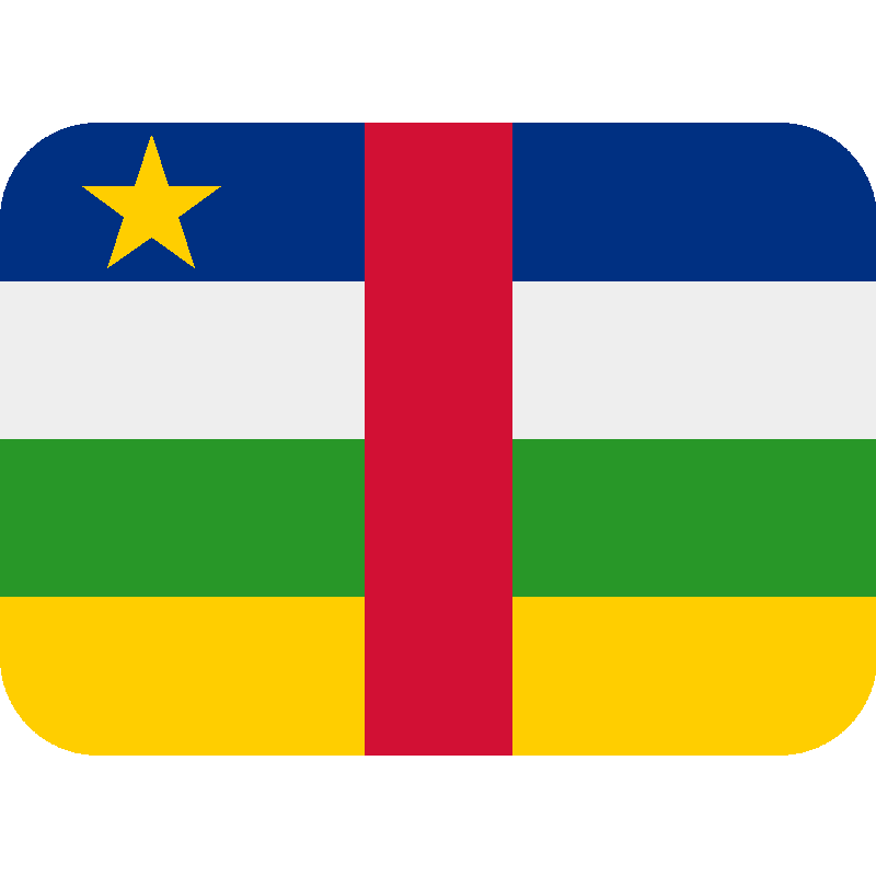 Sticker Flag: Central African Republic