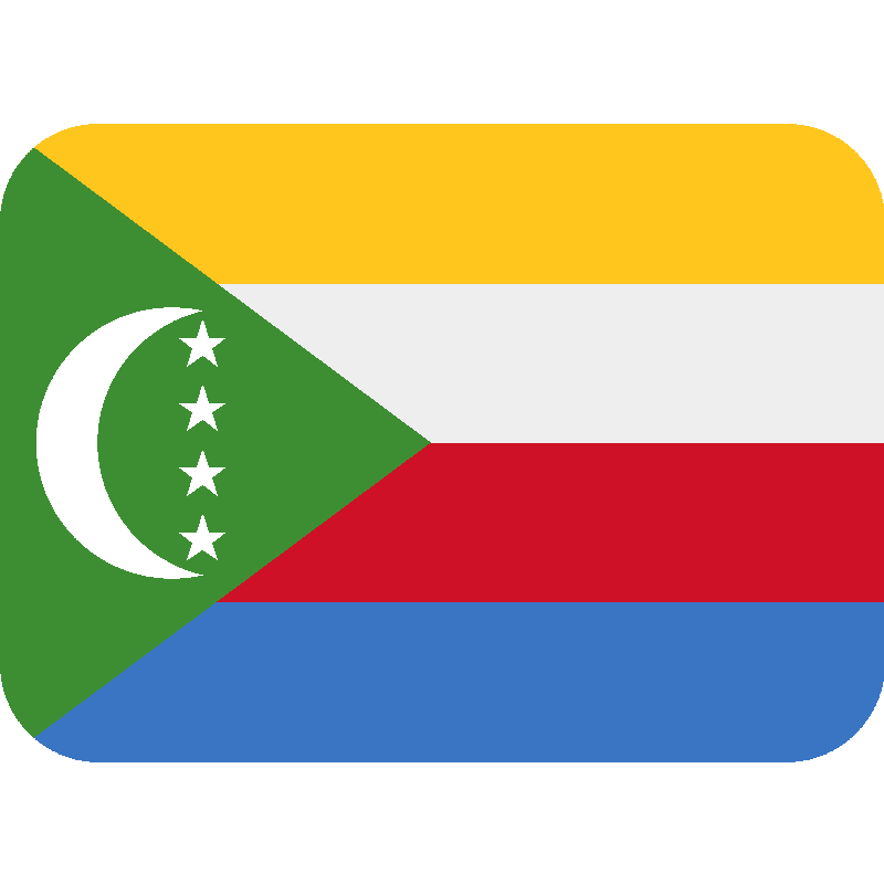 Sticker Flag: Comoros