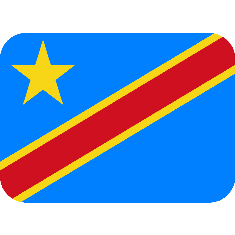 Sticker Flag: Congo - Kinshasa
