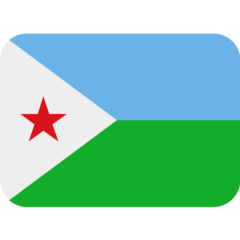 Sticker Flag: Djibouti