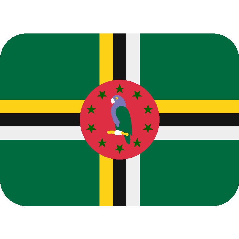 Sticker Flag: Dominica