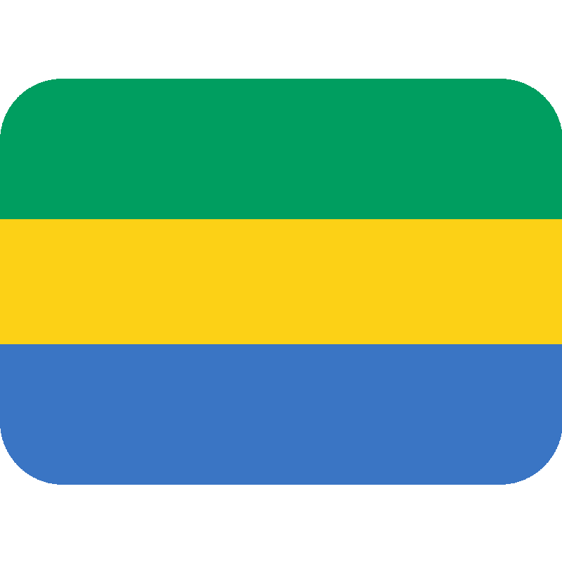 Sticker Flag: Gabon