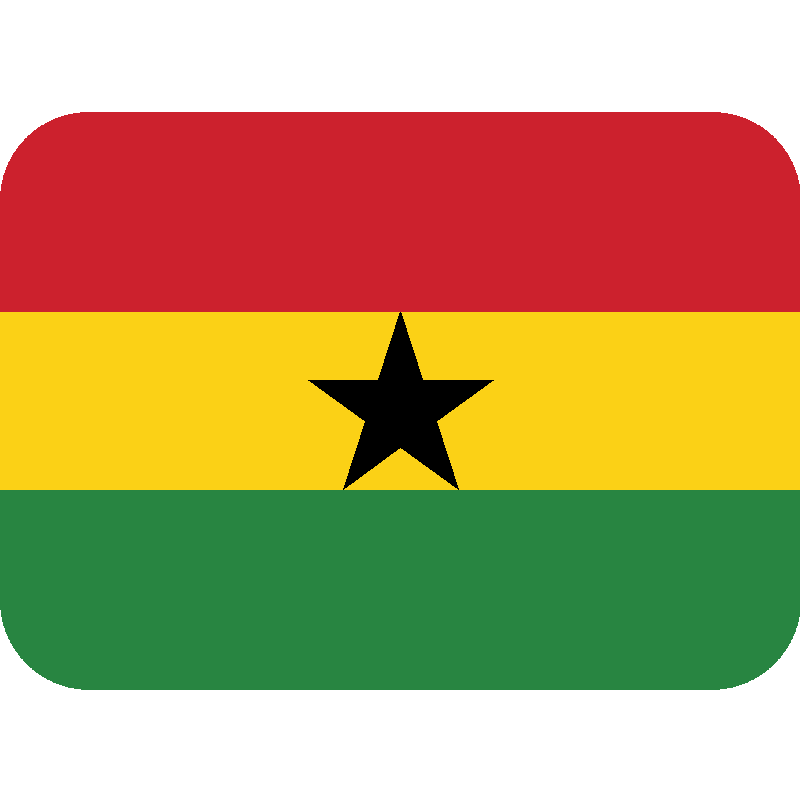 Sticker Flag: Ghana