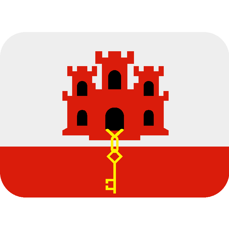 Sticker Flag: Gibraltar