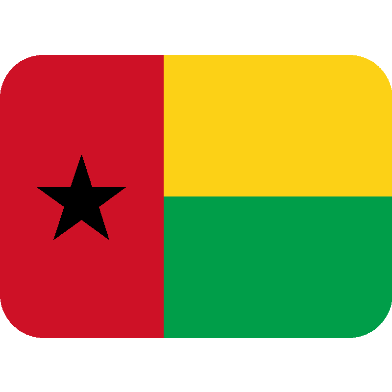 Sticker Flag: Guinea-Bissau