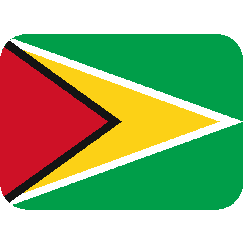 Sticker Flag: Guyana