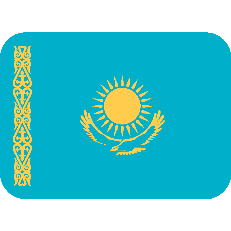 Sticker Flag: Kazakhstan