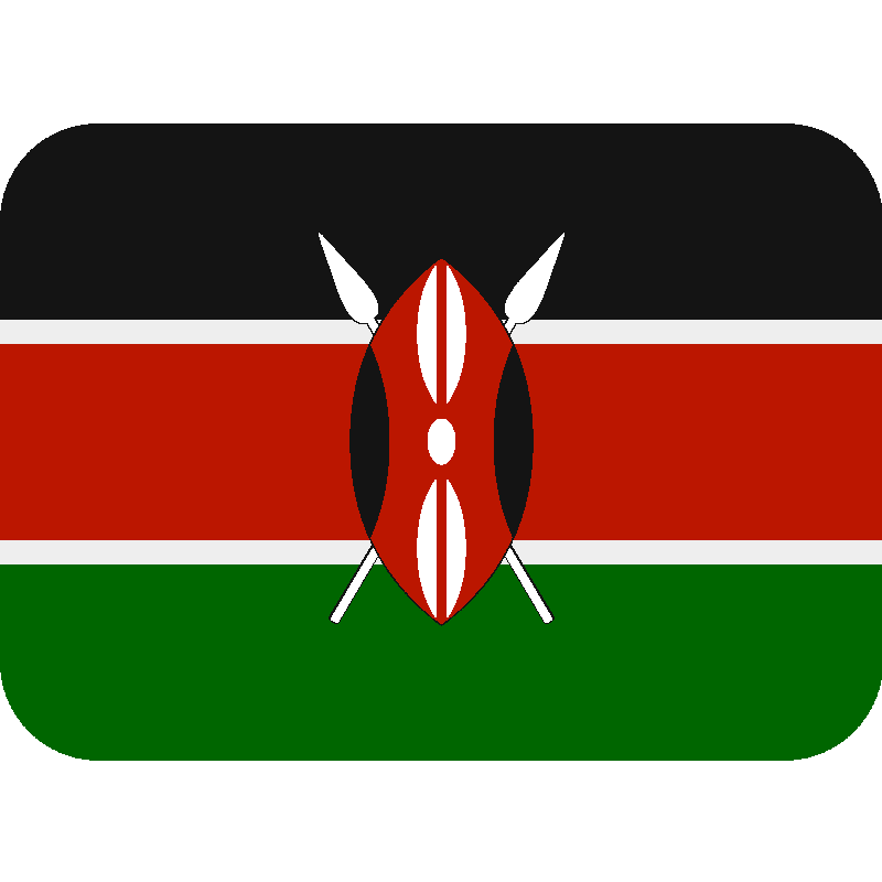 Sticker Flag: Kenya