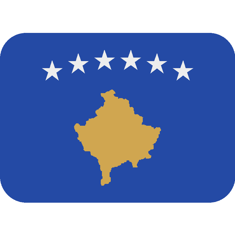 Sticker Flag: Kosovo