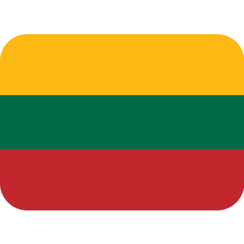 Sticker Flag: Lithuania