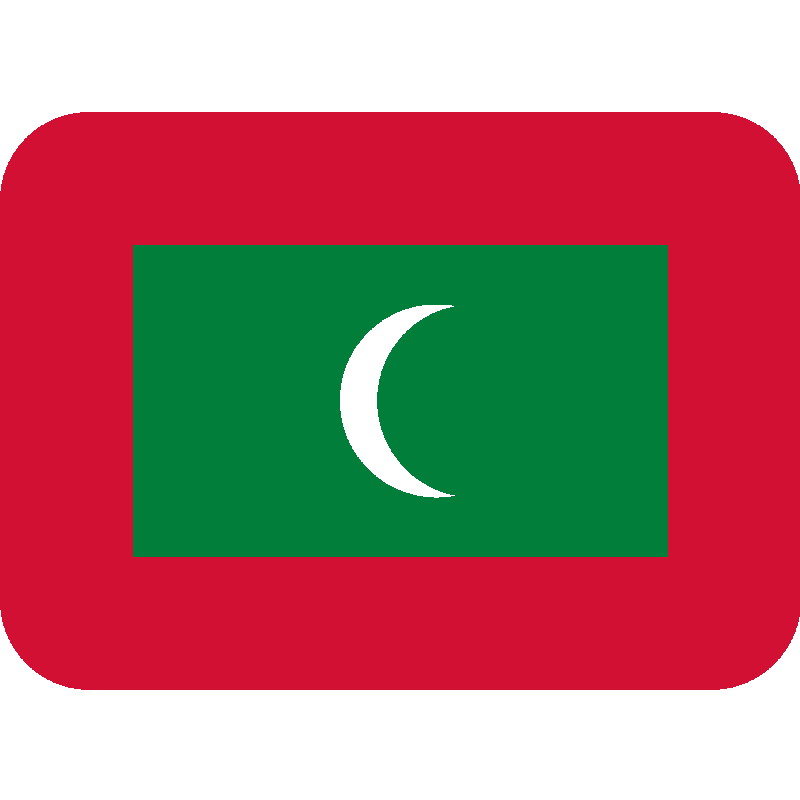 Sticker Flag: Maldives