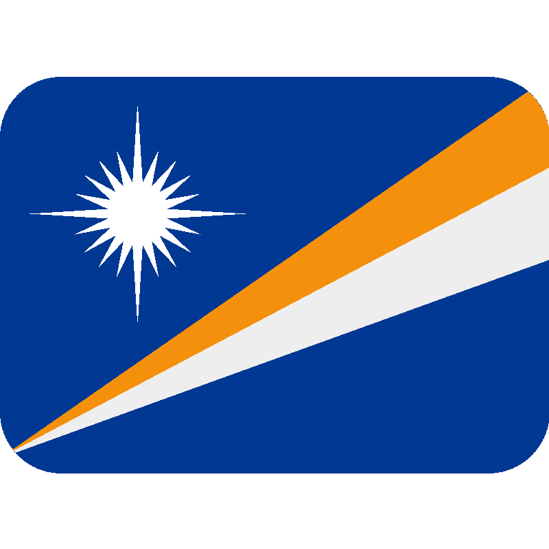 Sticker Flag: Marshall Islands