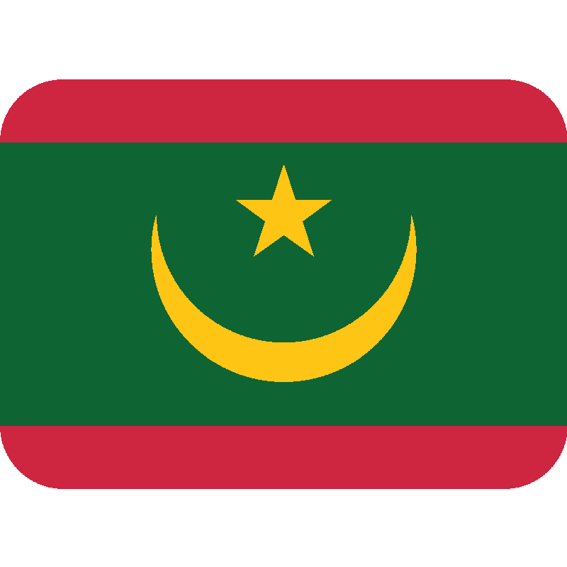 Sticker Flag: Mauritania