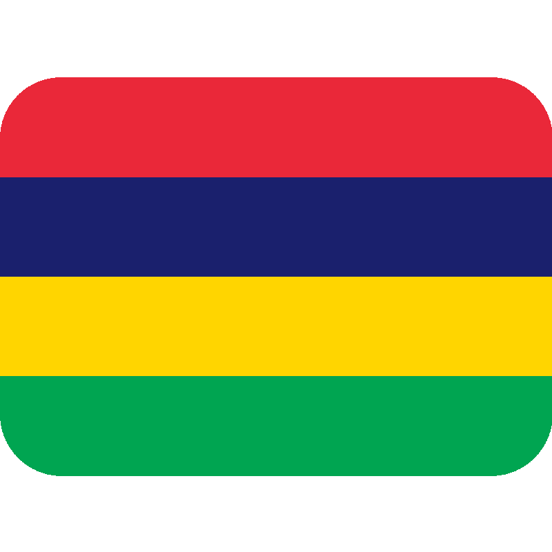 Sticker Flag: Mauritius