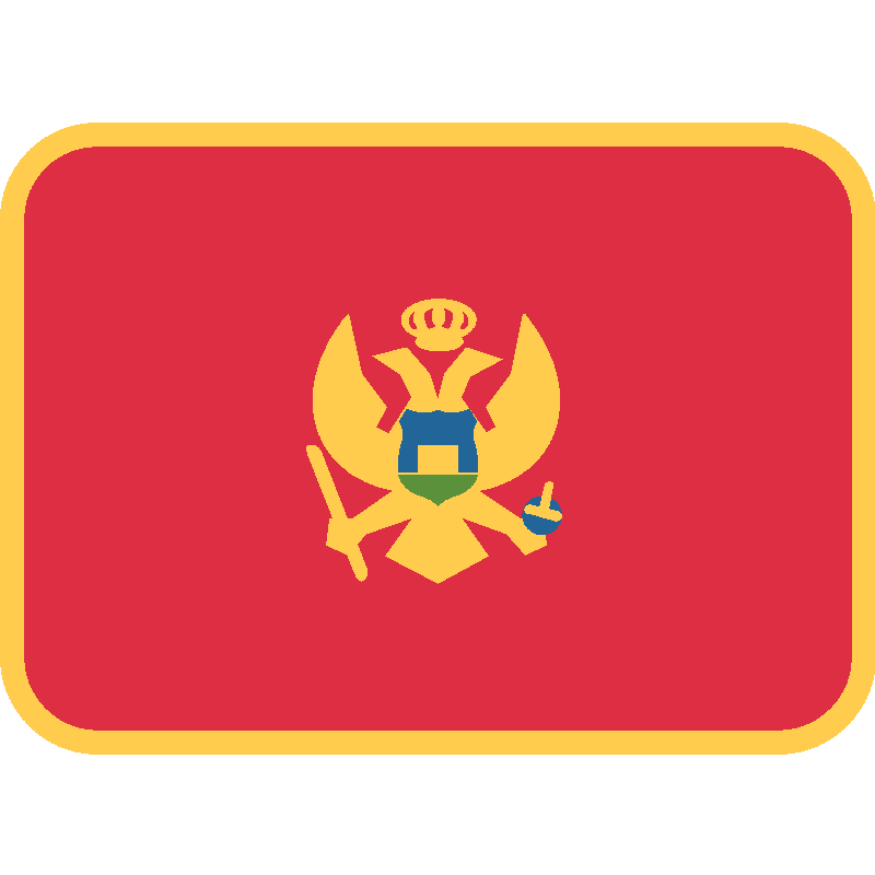 Sticker Flag: Montenegro