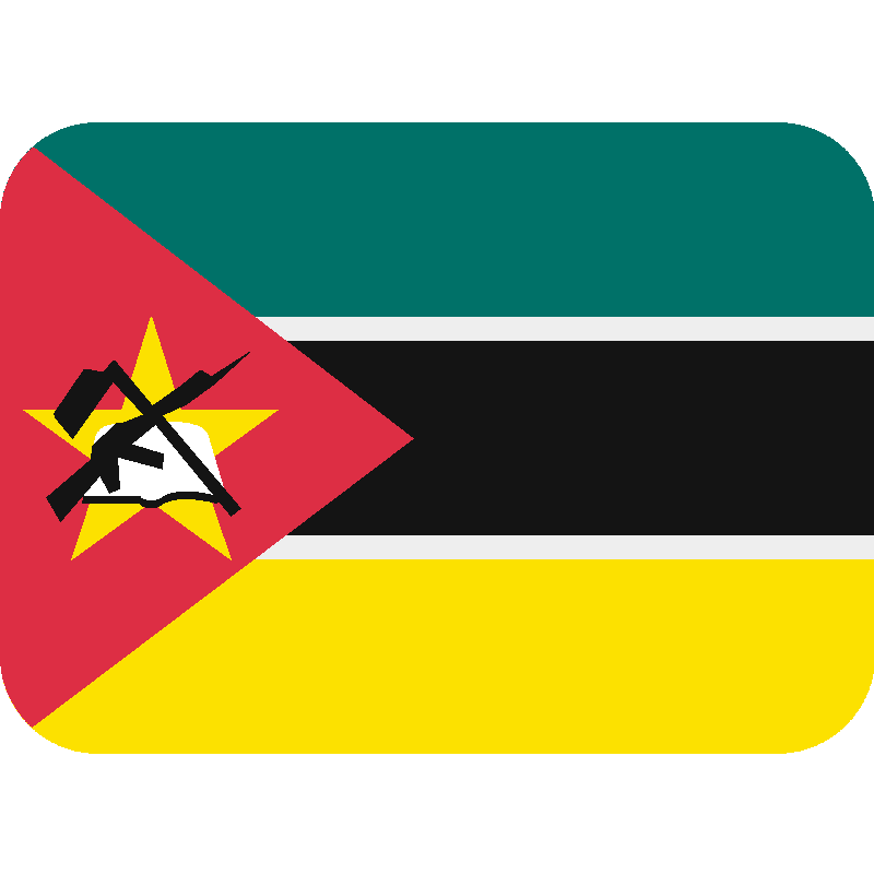 Sticker Flag: Mozambique