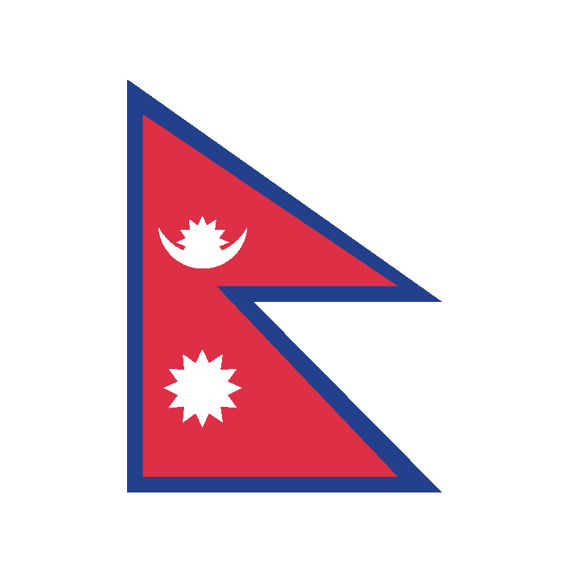 Sticker Flag: Nepal