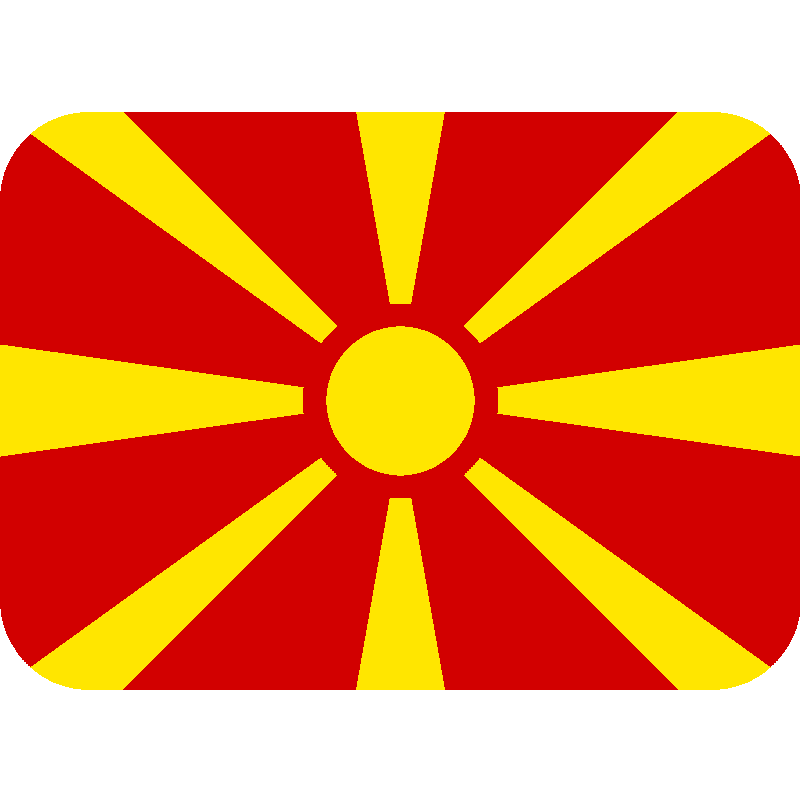 Sticker Flag: North Macedonia