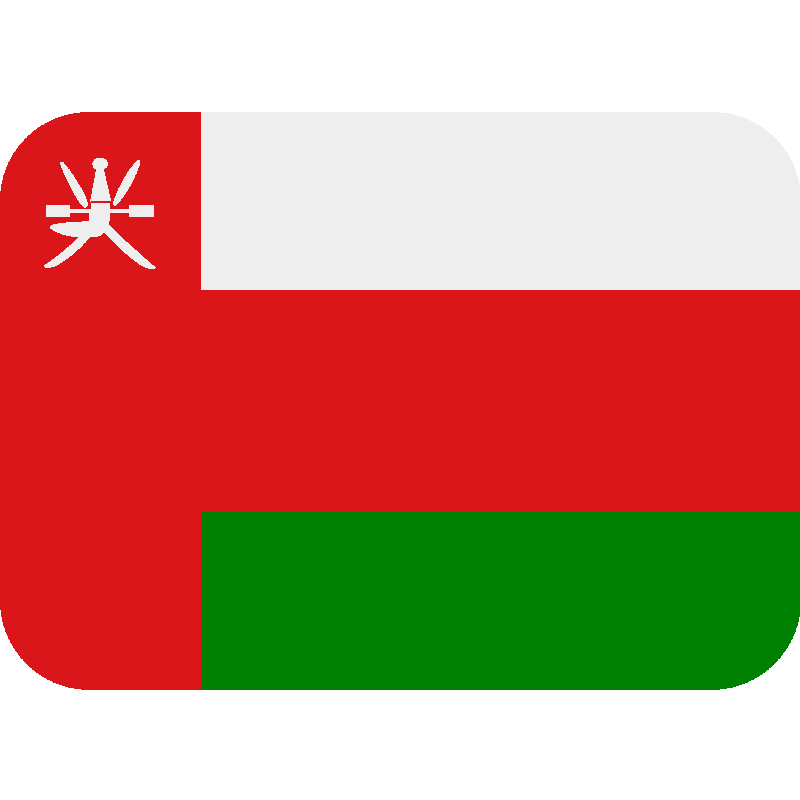 Sticker Flag: Oman