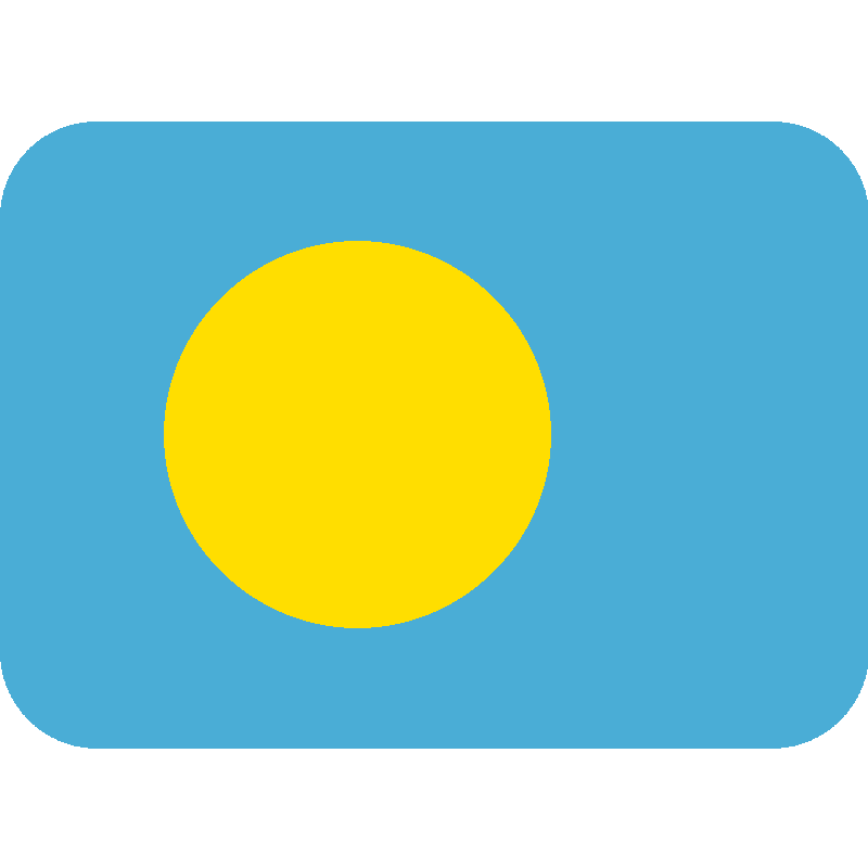 Sticker Flag: Palau