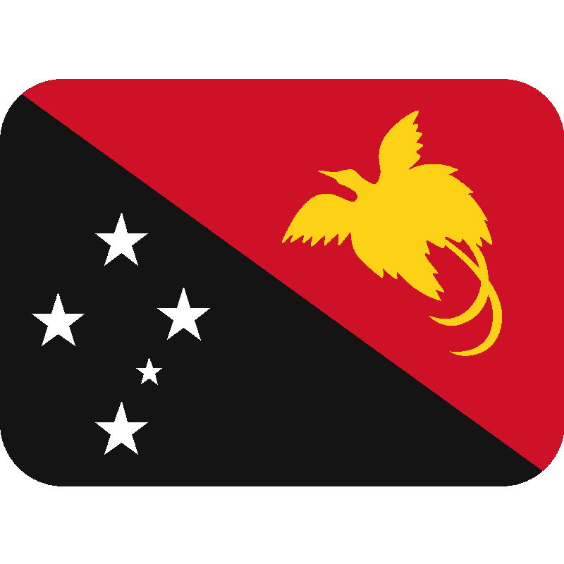 Sticker Flag: Papua New Guinea