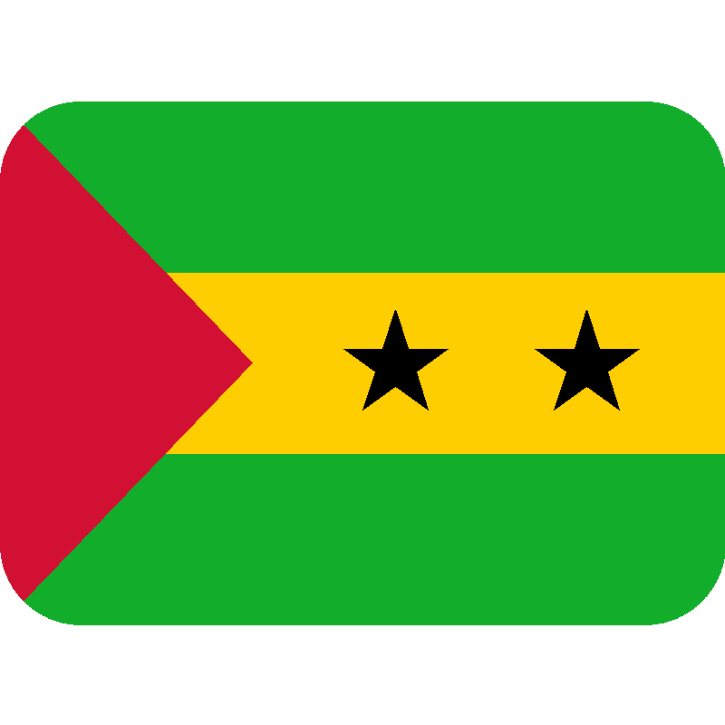 Sticker Flag: São Tomé & Príncipe