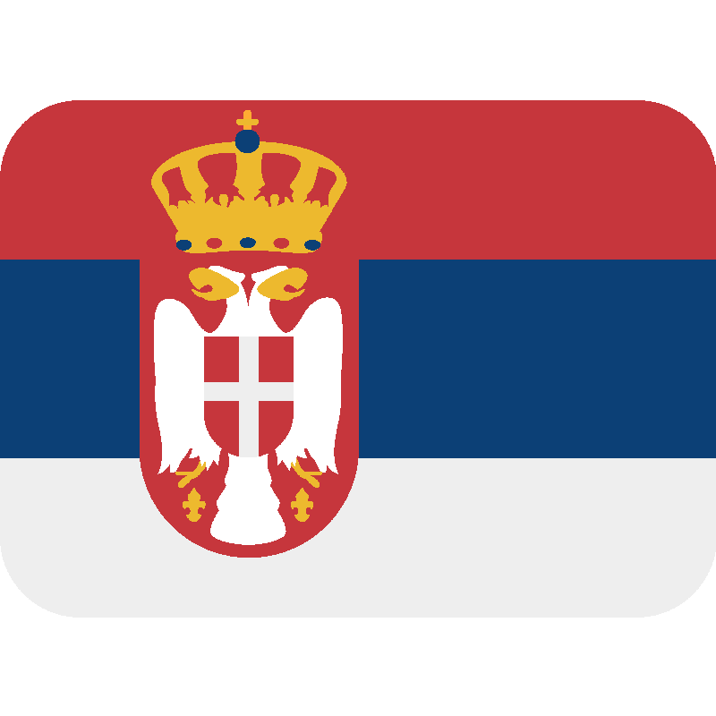 Sticker Flag: Serbia