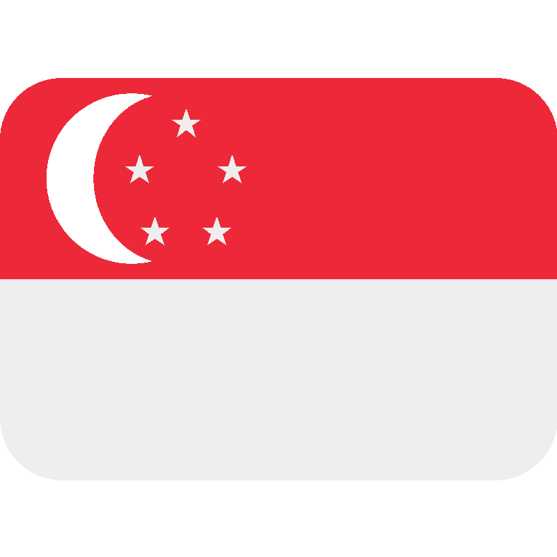 Sticker Flag: Singapore