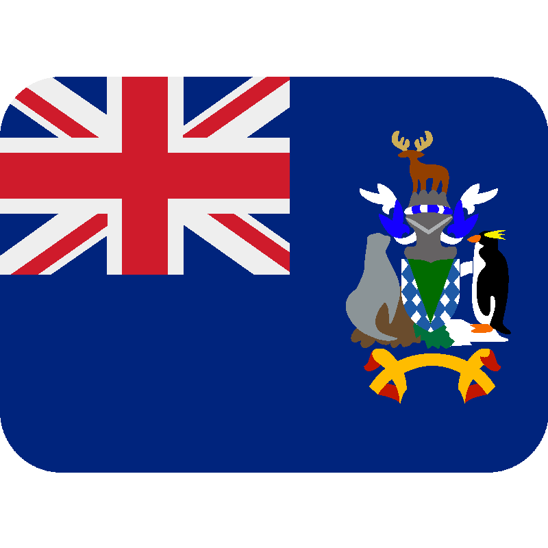 Sticker Flag: South Georgia & South Sandwich Islands