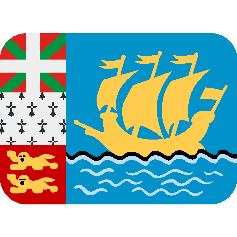 Sticker Flag: St. Pierre & Miquelon