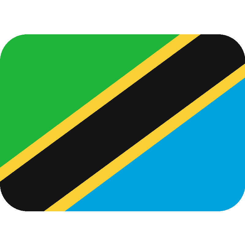 Sticker Flag: Tanzania