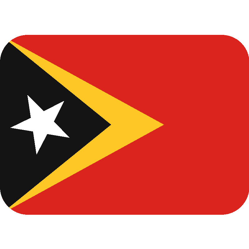 Sticker Flag: Timor-Leste