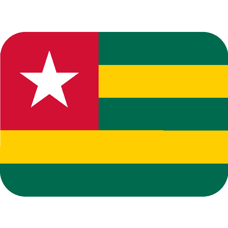 Sticker Flag: Togo