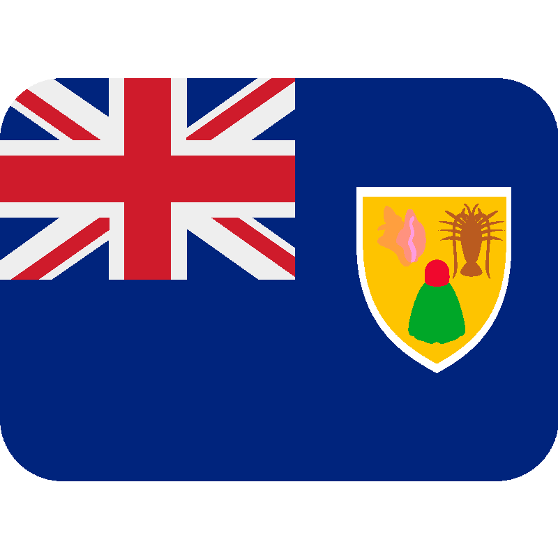 Sticker Flag: Turks & Caicos Islands