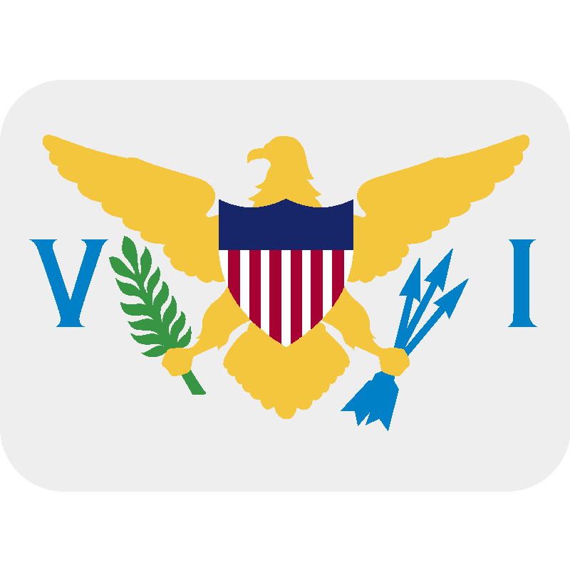 Sticker Flag: U.S. Virgin Islands