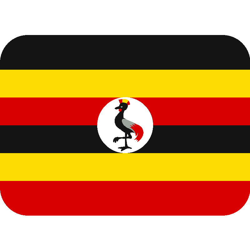 Sticker Flag: Uganda