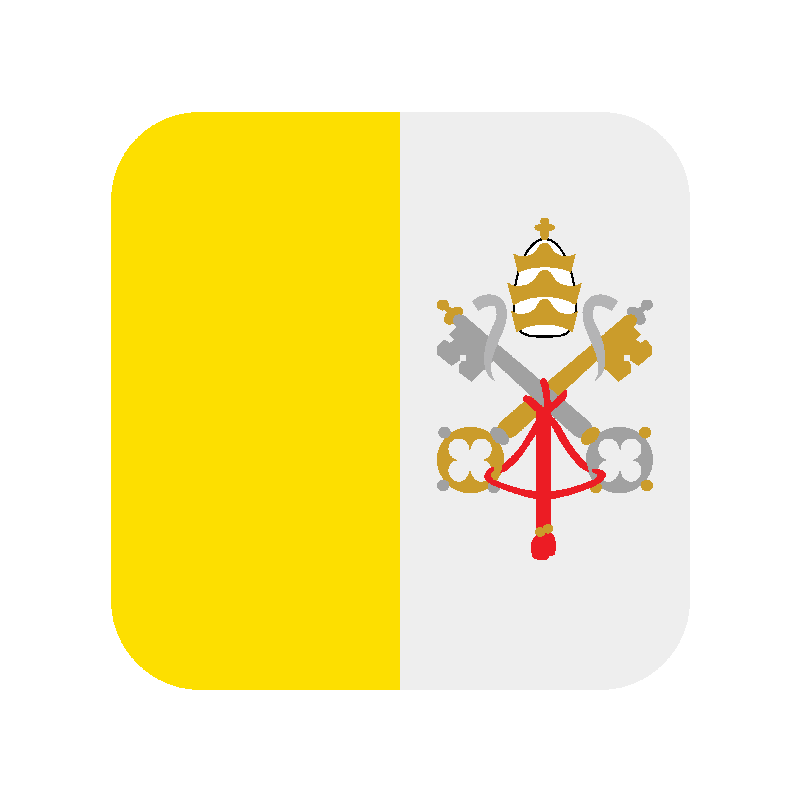 Sticker Flag: Vatican City