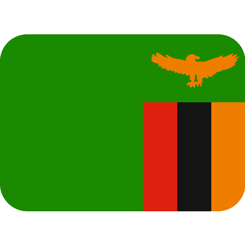 Sticker Flag: Zambia