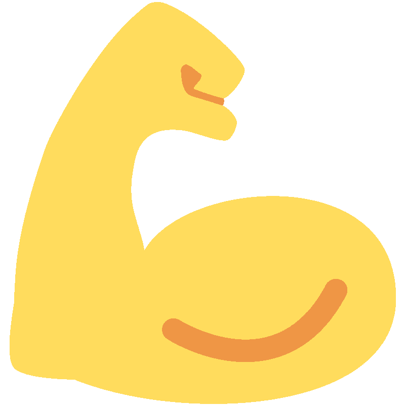 Sticker Flexed Biceps