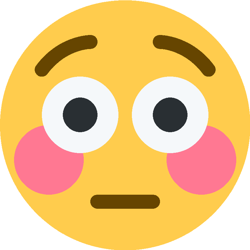 Sticker Flushed Face