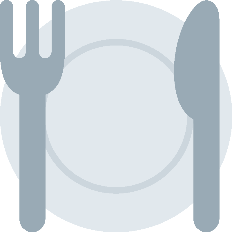 Sticker Fork And Knife With Plate