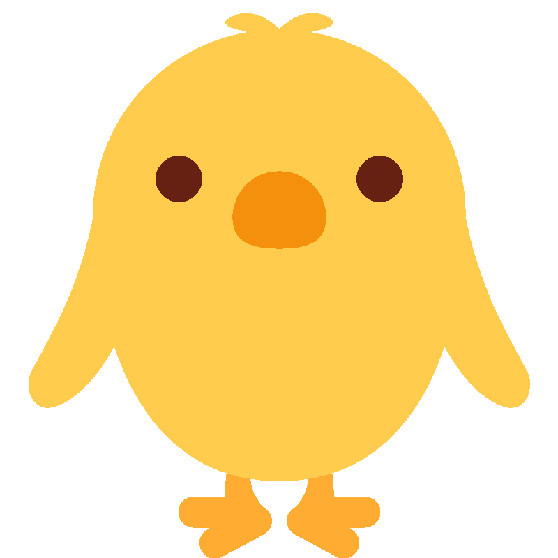 Sticker Front-facing Baby Chick